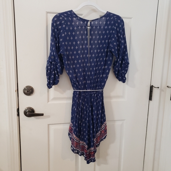 Faithfull the Brand Blue, Red and White Patterned Romper - Picture 4 of 4